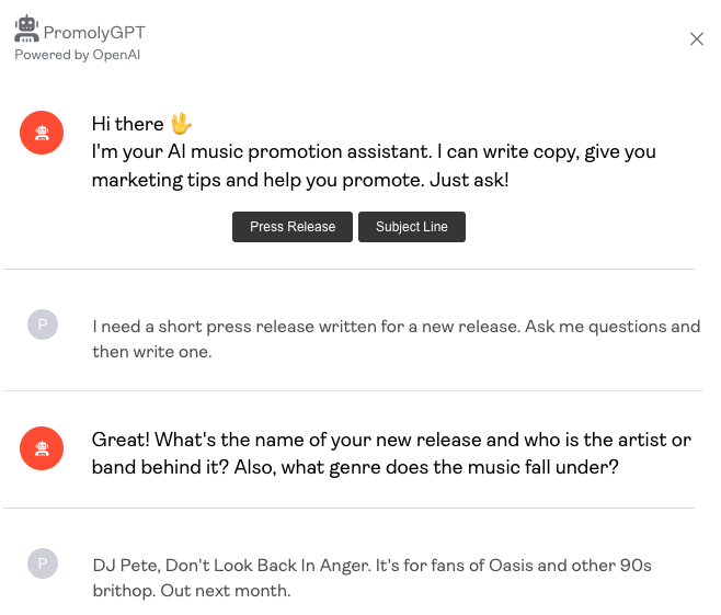 How to Create a Press Release with PromolyGPT for Your Music